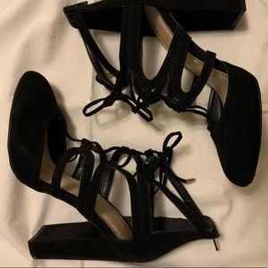 Wild Diva Lounge Heels - Suede Heels Black